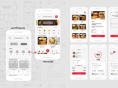 Food Delivery App app concept design food mobile ui ux