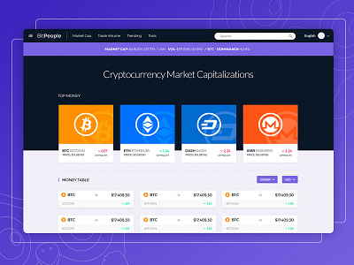 Crypto web by Bitpeople concept bitcoins concept crypto crypto currency moochuelo ux webdesign website