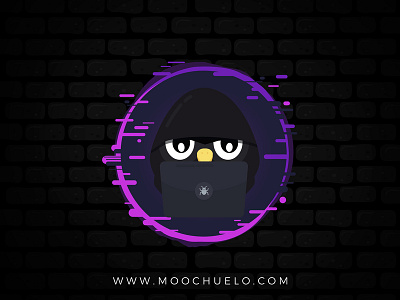 Moohuelo Hack Illustration anonymous branding code creative design digital illustration flat flat design flat design hack hat illustration illustrations illustrator art internet moochuelo owl photoshop vector vector art