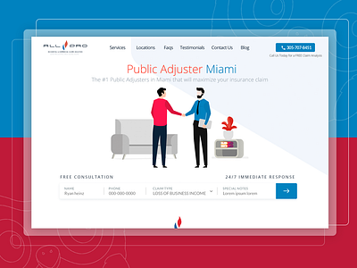 Public Adjuster Miami adjuster creative design insurance company moochuelo website