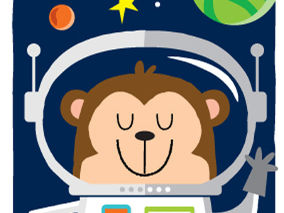 Monkey Astronaut In Space 01