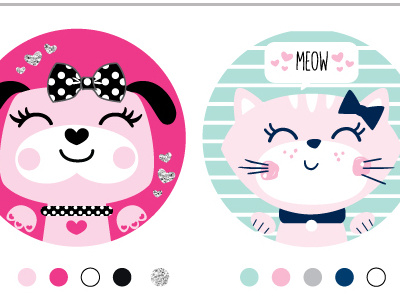 Misc Stickers catsdogs