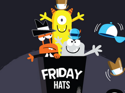 104 Monsters Friday Hats monsters