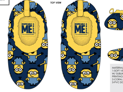 DESPICABLE ME SLIPPERS-GRAPHIC DESIGN LICENSE