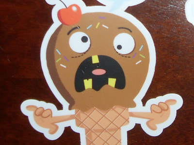 MONSTER JUNK FOOD-ICE CREAM ZOMBIE STICKER