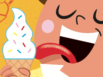 GIRL LICKING ICE CREAM characterdesign cream girls ice icecream illustration jonathanmiller kidsbooks kidslitart lickingicecream millertoons