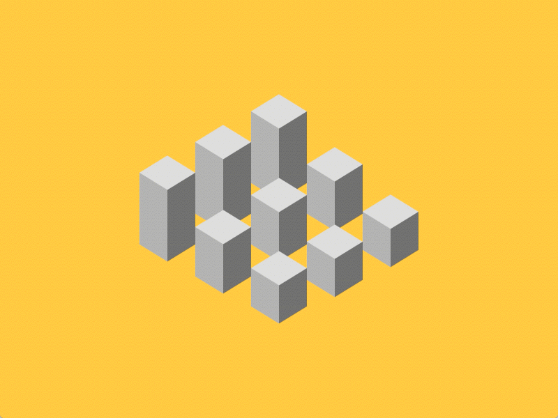 box exploration animation black box grey loading pixel yellow