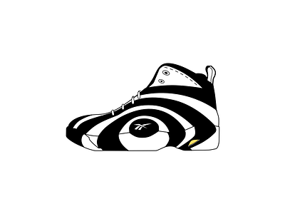 Shaq Nosis black clean icon reebok shaq simple sneaker sports symbol trainer training white