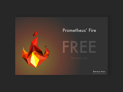 Special Offer 036 daily ui dailyui fire low poly art