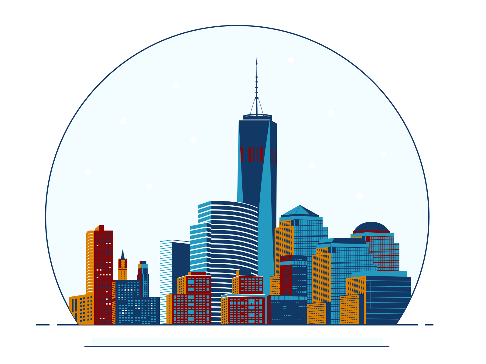 NYC snowglobe by Myra Xiong on Dribbble