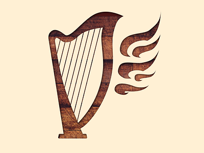 Harp harp illustration instrument music music instrument wood