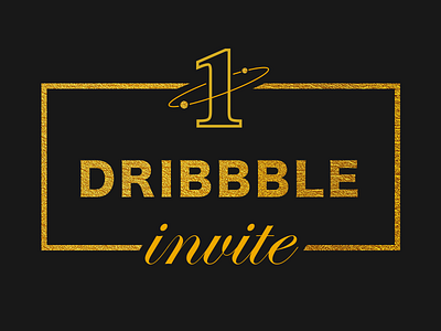 1 Dribbble invite! dribbble draft dribbble invitations dribbble invite dribbble invite giveaway dribbble invites gold foil invitation invite invite giveaway text design