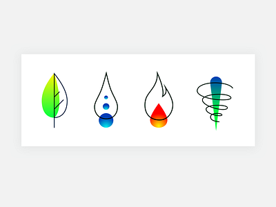 4 elements air earth elements fire iconography icons icons set water