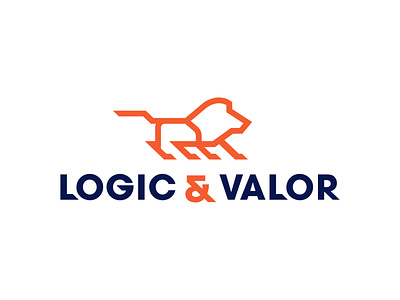 Logic & Valor Branding brand design branding cybersecurity lion logo