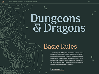 D&D Basic Rules Site Concept dnd dungeons and dr figma rpg tabletop roleplaying ui ux web design