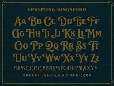 Ephemera Kingsford Font font handlettering lettering logo texture typeface typography vintage