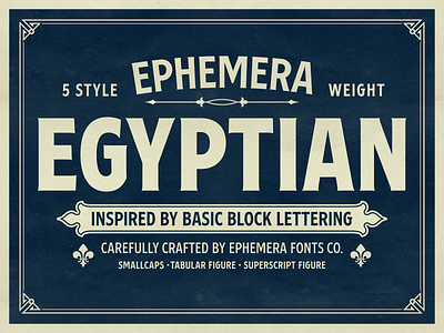Ephemera Egyptian Fonts font lettering logo signage signpainter texture typedesign typeface typography vintage
