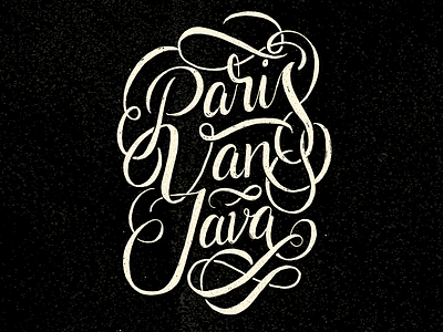 Paris Van Java hand lettering handlettering typography