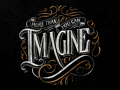 More Than You Can Imagine hand lettering texture vintage