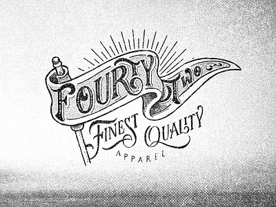 Fourty Two Clothing co. hand lettering texture vintage