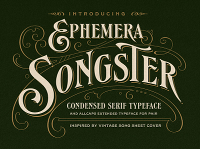 EFCO Songster Font design font handlettering lettering logo texture typeface typography vintage