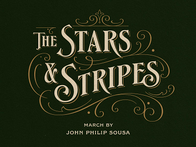 The Stars & Stripes design font handlettering illustration lettering logo texture typeface typography vintage