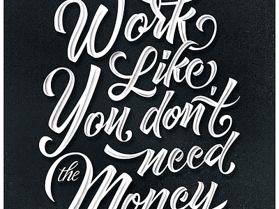 Motivation quote poster hands lettering lettering texture vintage