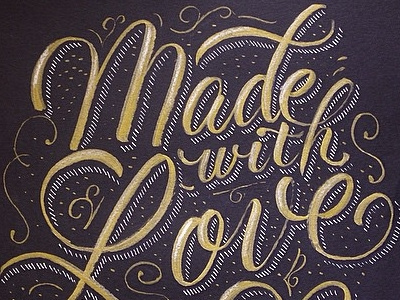 Made With Love hands lettering indonesia lettering texture vintage