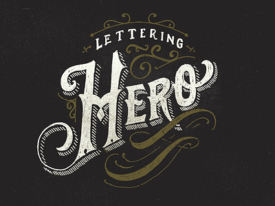 Lettering Hero belmenid handlettering hands lettering indonesia lettering texture vintage