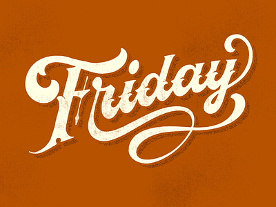 Friday lettering texture vintage