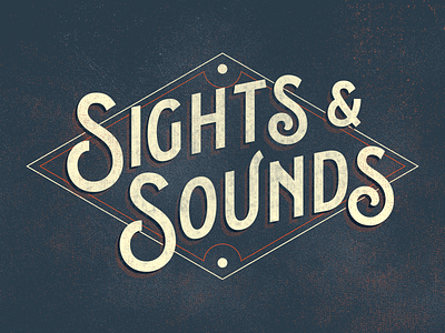 Sights & Sounds font tins typeface vintage