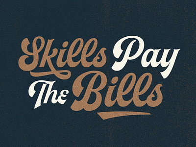 Skills Pay The Bills baseball font opentype script typeface vintage