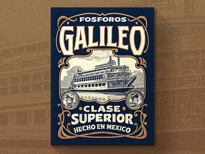 Fosforos Galileo Showboat art nouveau font handlettering illustration lettering texture typeface typography vintage