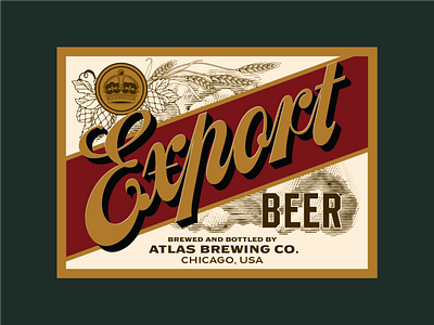 Export Beer font hand lettering handlettering hands lettering label label design lettering sign texture typeface typography vintage