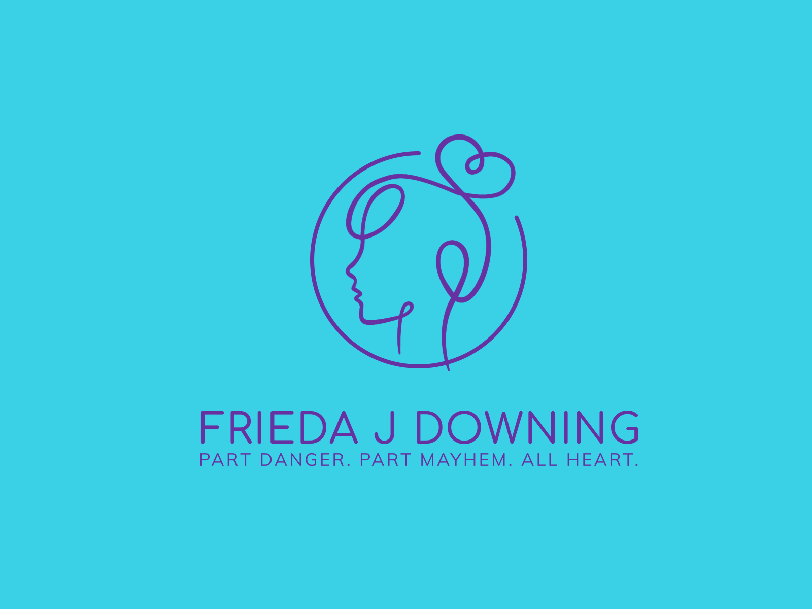 Frieda J Downing logo animation animation book girl logo animation love motion graphics