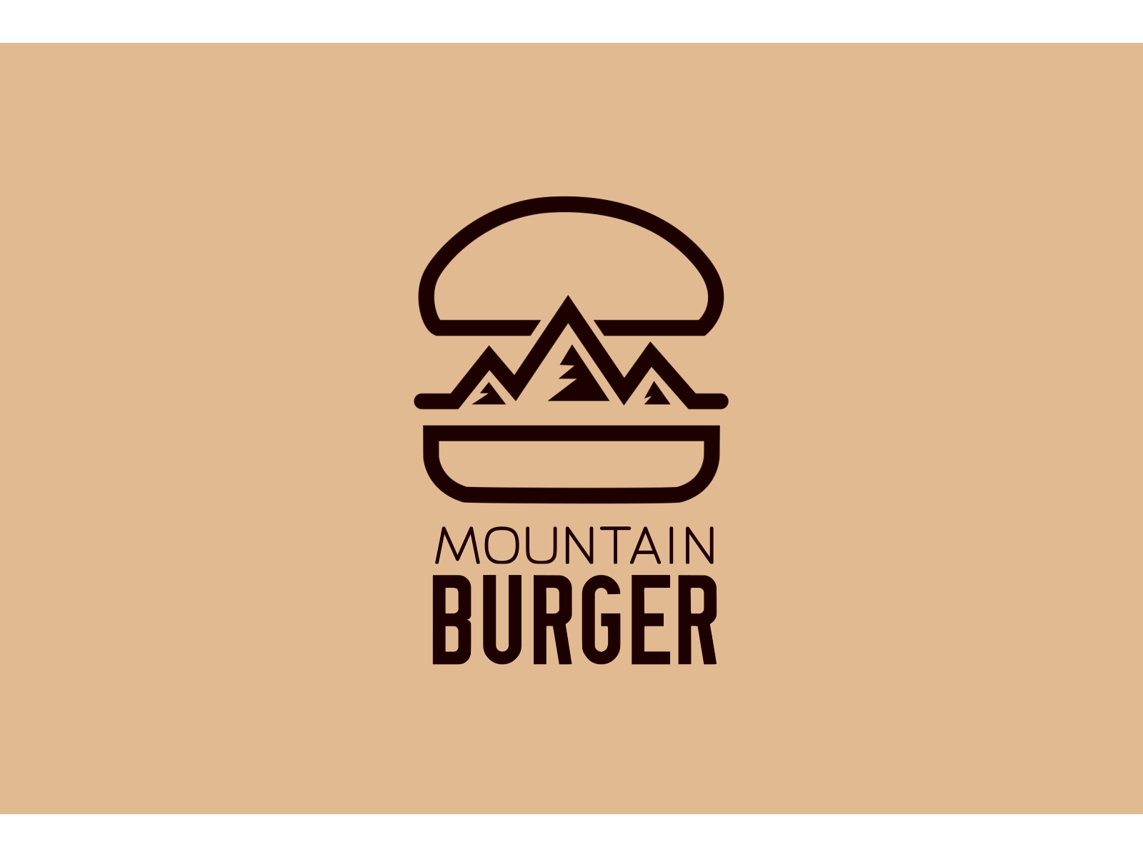 Mountain Burger logo animation animation burger logo animation motion graphics mountain
