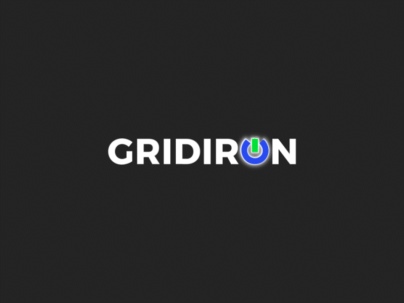 GRIDIRON Logo animation animation circle futuristic glow gridiron motion graphics on