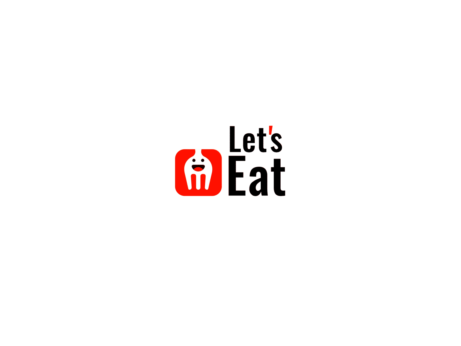 Let's Eat Logo Animation animatedlogo animation app delivery food logo logo animation motion graphics pizza