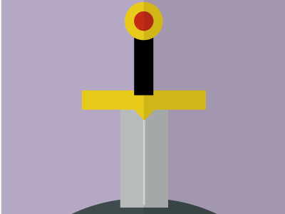 Sword and stone icon fantasy icon illustrator medieval sword
