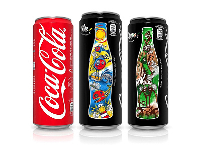 Coca-Cola Sleek Cans illustration