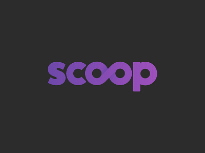 Scoop alternative version branding logo purple scoop