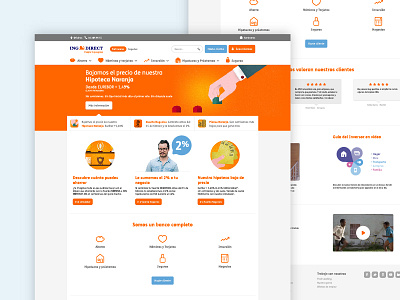 ING Spain redesign banking desktop hero area landing landing page responsive usability