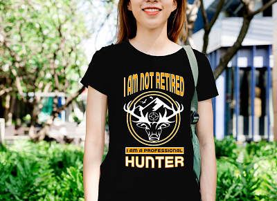 Hunter T shirt Design animation branding design graphic design illustration logo minimalist motion graphics shirt t shirt t shirt design