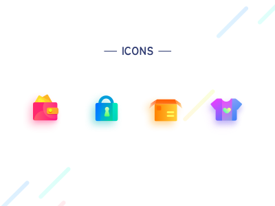 Icons coloful icon