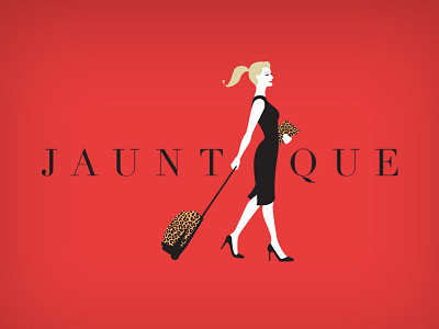 Jauntique Logo blog branding didot fashion identity illustration logo mark travel typography woman