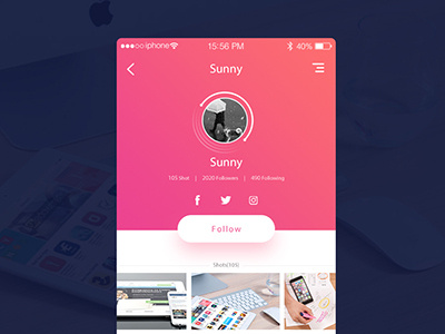 Home page for Dribbble home