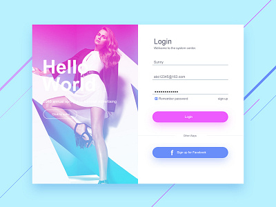 Login hello login sign ui up user ux webdesign world