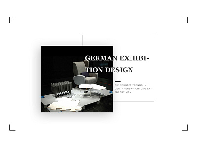 German exhibition design black design simple web white