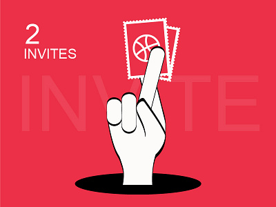 Dribbble Invitation design dribbble envelop flat giveaway icon invitation invite letter ui