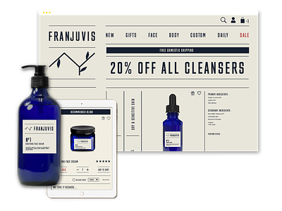 Franjuvis branding, website and packaging design